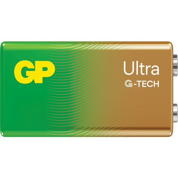 GP Ultra Alkaline 9V batteri, 1604AU/6LF22, 1-pak