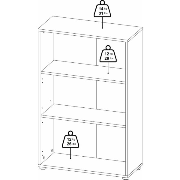 DEMO: Small Officeline bogreol, lav, antracit