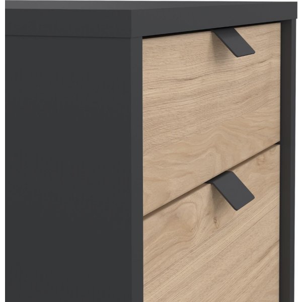 Small Officeline kassette, 3 skuffer, eg/sort