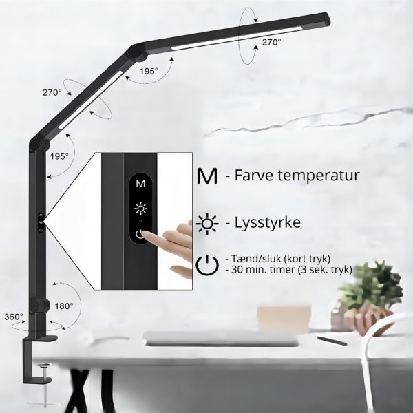 Nola bordskærm LED-lampe