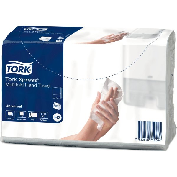 Tork H2 Xpress Universal servett, 3-vikt, 20 pk