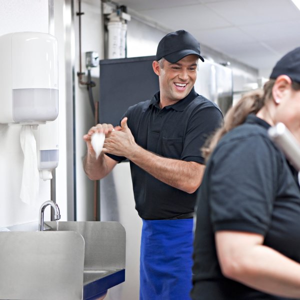 Tork M1 Mini Dispenser Aftørringspapir, Hvid