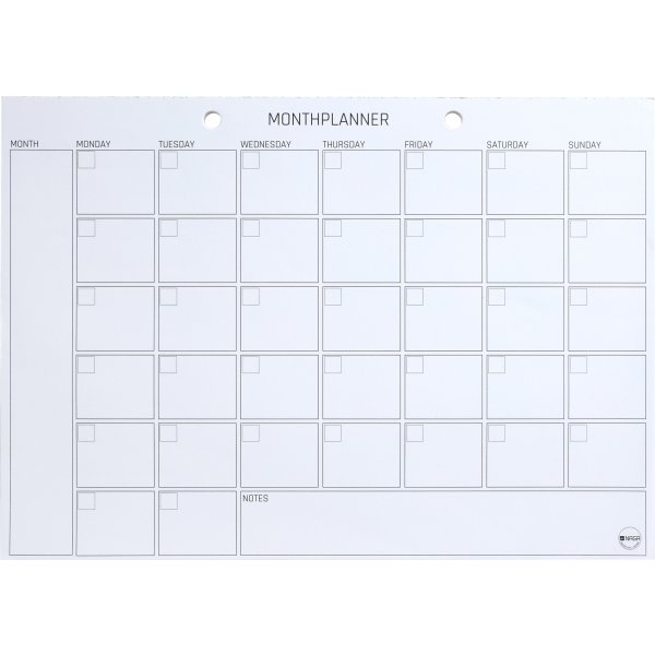 Naga A4 Planlægningsblok, vanetracker, engelsk