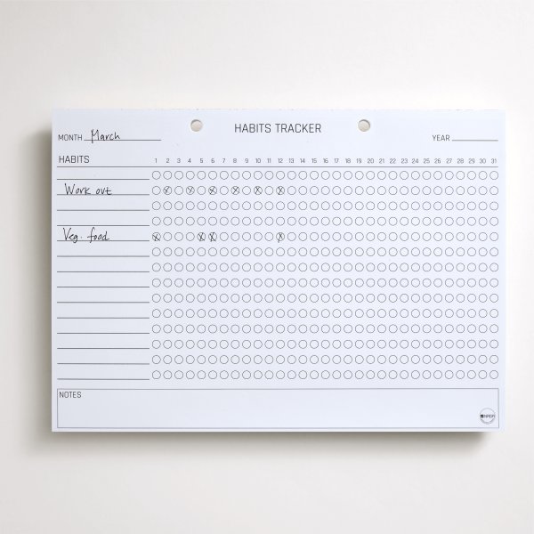 Naga A4 Planlægningsblok, månedsplan, engelsk