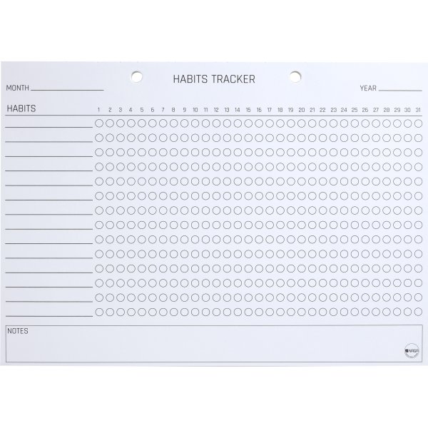 Naga A4 Planlægningsblok, månedsplan, engelsk