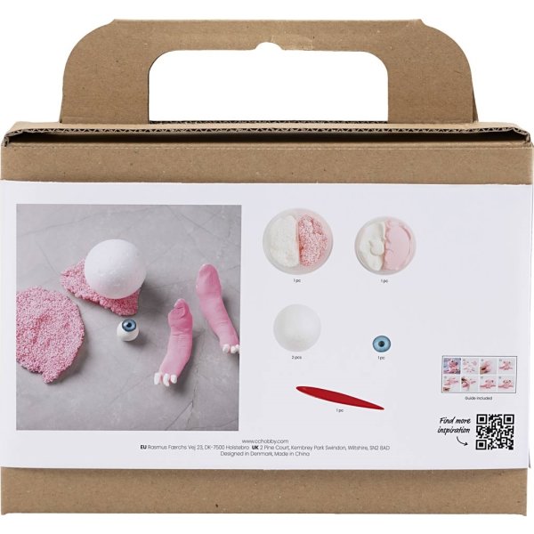 Mini DIY Kit Modellering, monster, lys pink