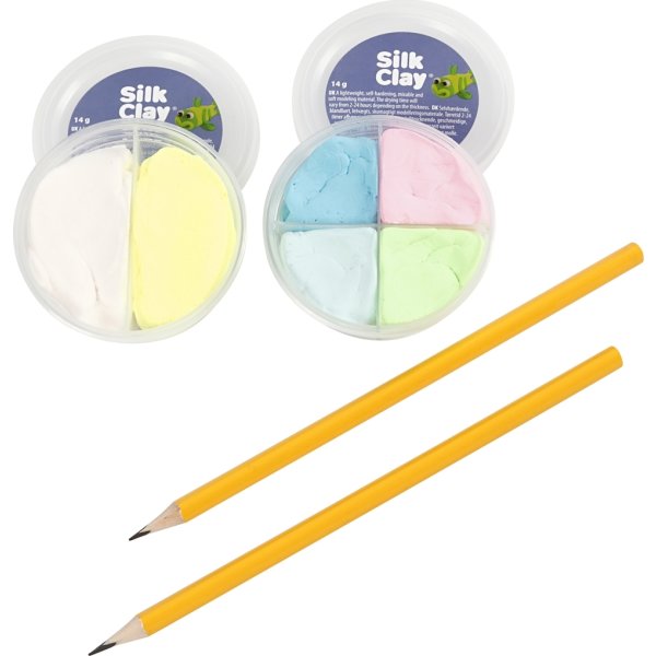 Mini DIY Kit Modellering, blyanter m/top, regnbue