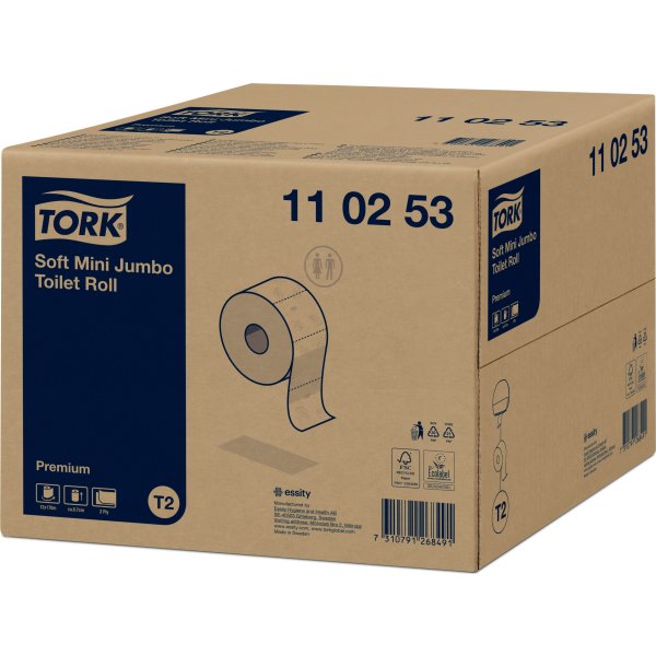 Tork T2 Mini Premium Jumbo Toiletpapir 2-lag