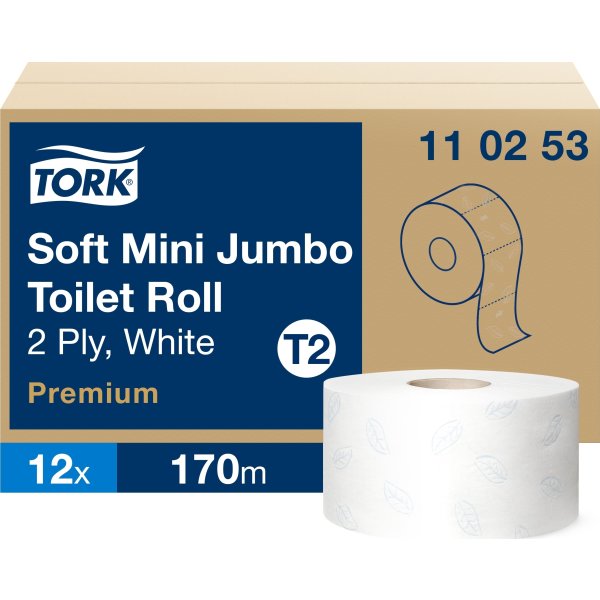 Tork T2 Mini Premium Jumbo Toiletpapir, 2-lag