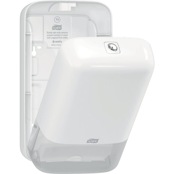 Tork T3 Dispenser Toiletpapir i ark, Hvid