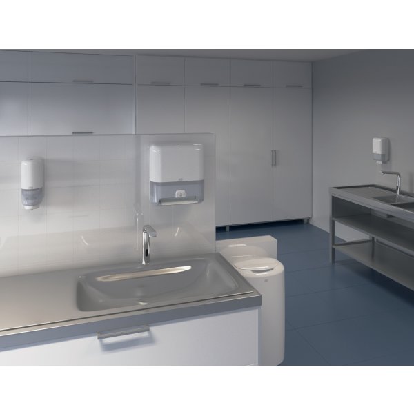 Tork T3 Dispenser Toiletpapir i ark, Hvid