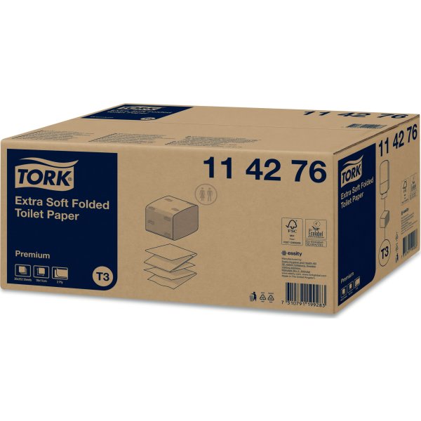 Tork T3 Premium Toiletpapir i ark, 30 pk