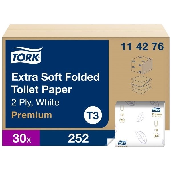 Tork T3 Premium Toiletpapir i ark | 30 pk