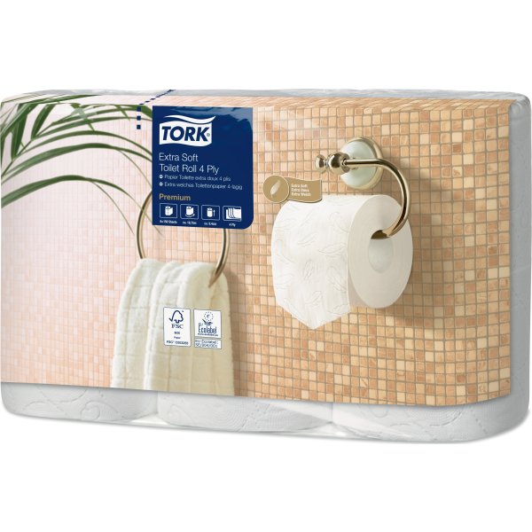 Tork T4 Premium Toiletpapir, 4-lag, 42 rl