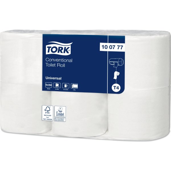 Tork T4 Universal Toiletpapir, 2-lag, 42 rl