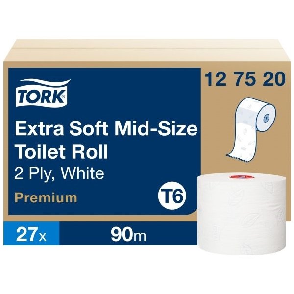 Tork T6 Premium Toiletpapir | 2-lag | 27 rl
