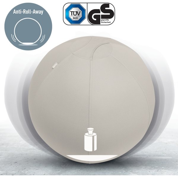 Leitz Ergo Active balancebold, grå, 65 cm