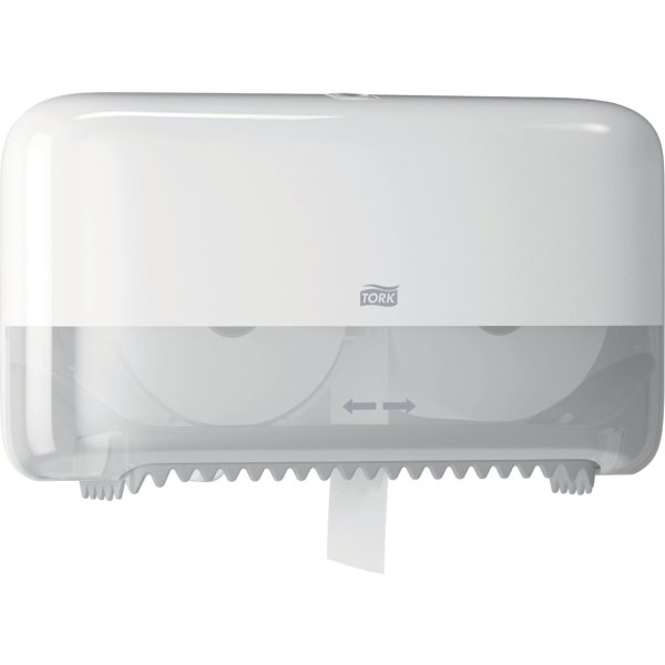 Tork T7 Dispenser Toiletpapir u/hylse, Dual, Hvid