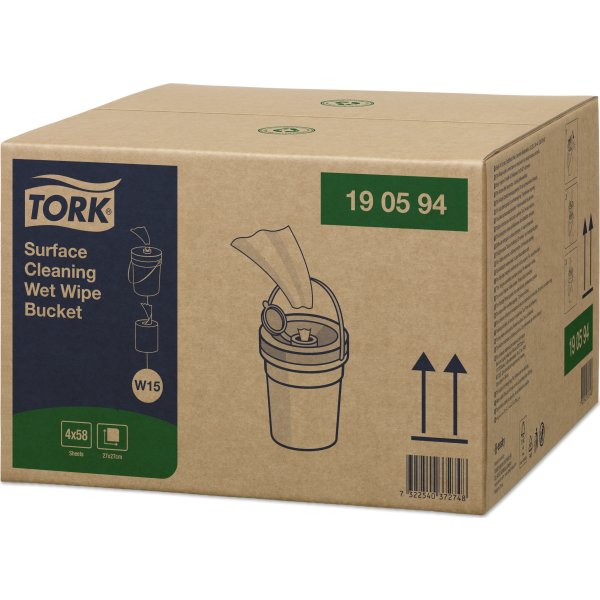 Tork W15 Wet Wipes Yta, 58 ark