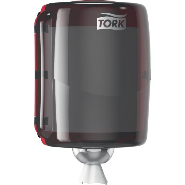 Tork W2 Maxi Dispenser Aftørringspapir, Sort/rød