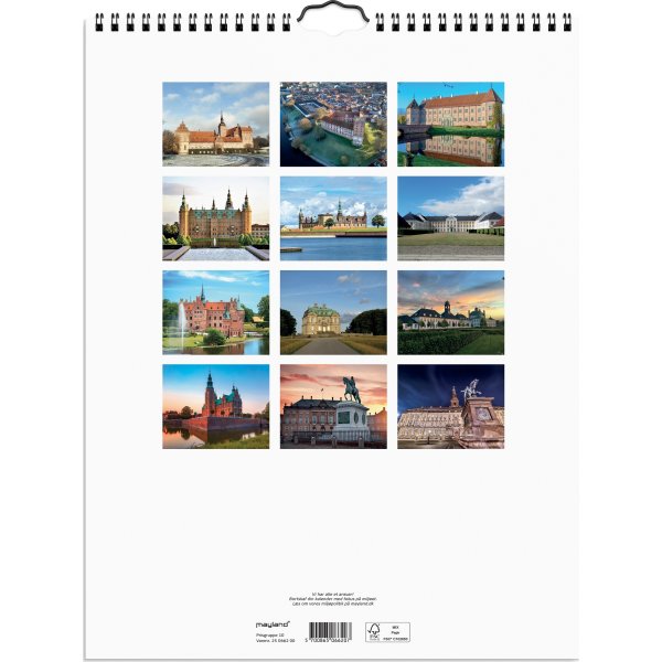Mayland 2025 Vægkalender, Danske slotte