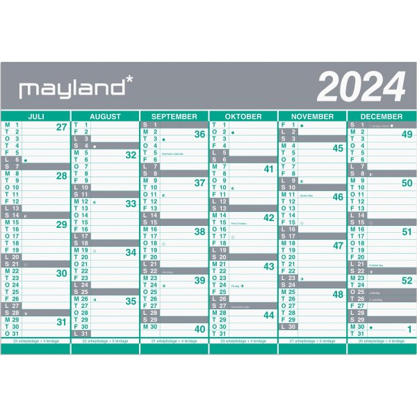 Mayland 24/25 Kæmpekalender, 2x6 mdr.