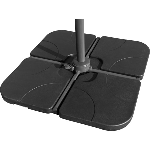 Hængeparasol Ø3m inkl. fod og overtræk, beige