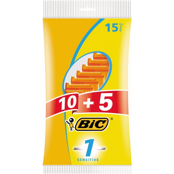 BiC 1 Sensitive Engangsskraber, 15 skrabere