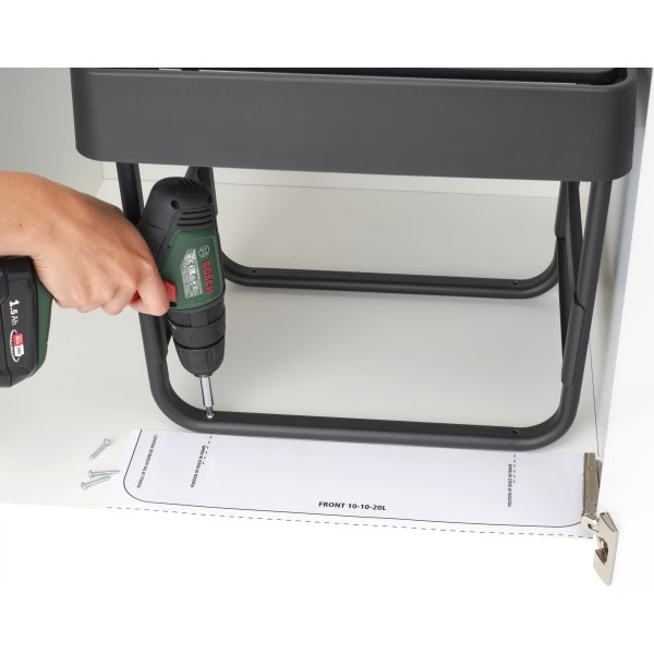 Brabantia Sort&Go, inbyggd, 10+10+20 L, grå/grön
