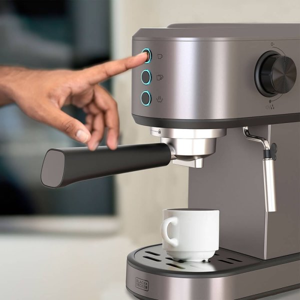 DEMO BLACK+DECKER Espressomaskine, rustfrit stål
