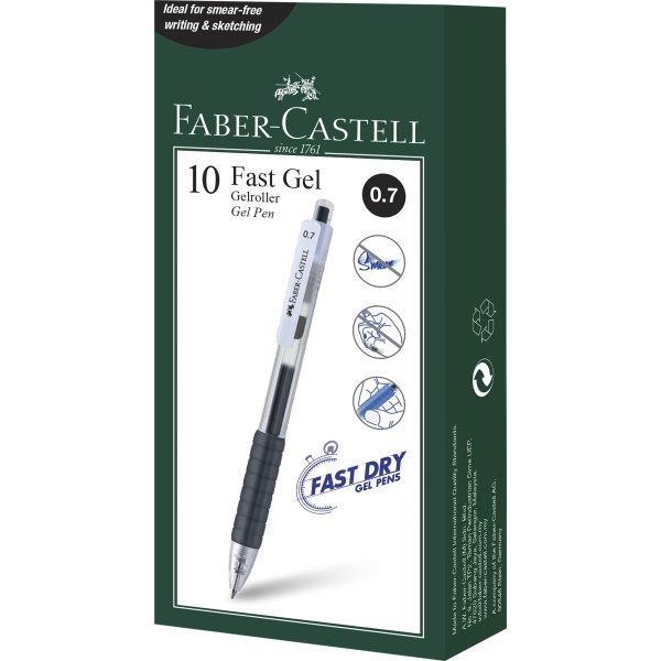 Faber-Castell Fast Dry Rollerpen | Sort