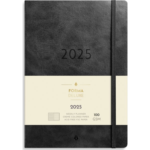 Mayland 2025 Forma Deluxe Ugekalender, A5, sort