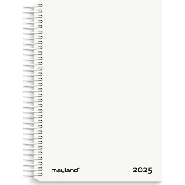 Mayland 2025 Spiralkalender, dag, hvid