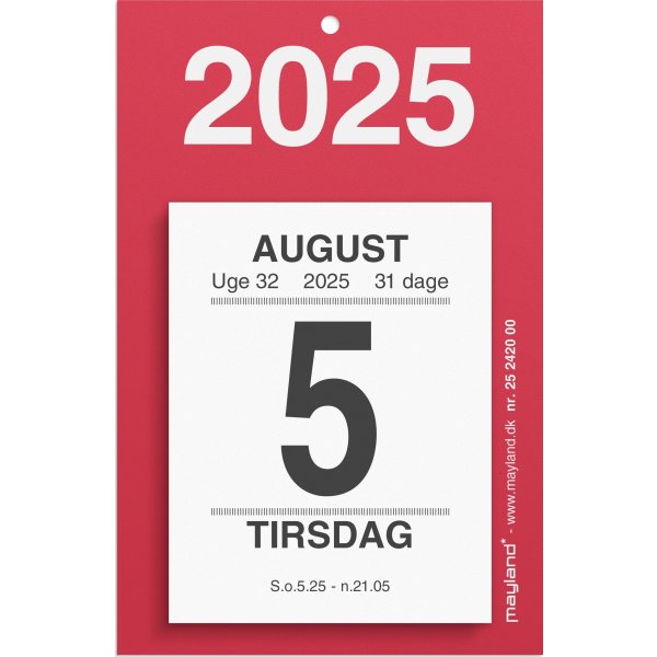 Mayland 2025 Afrivningskalender, 5x6 cm