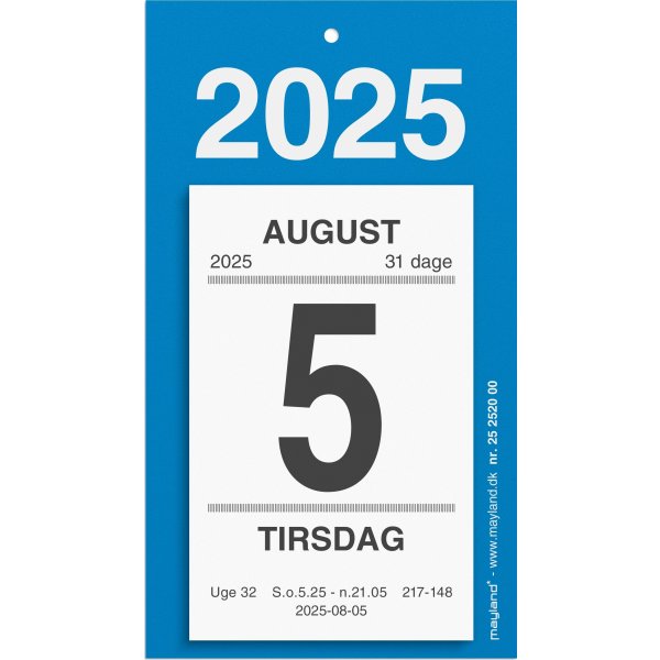 Mayland 2025 Afrivningskalender, 6x9 cm