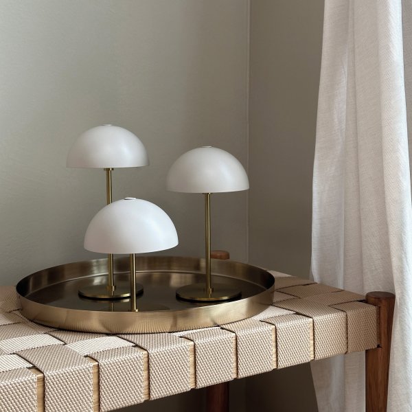 Dyberg Larsen ALONG Bordlamper & bakke beige 3 stk