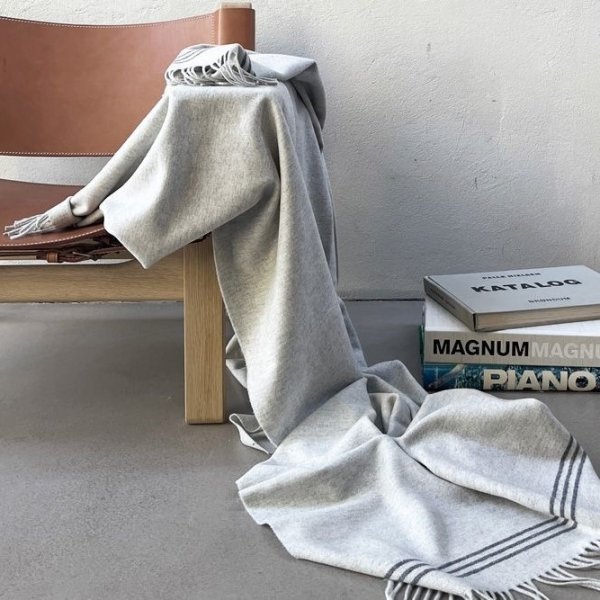 Care By Me Aran Plaid 132x180 cm, grå