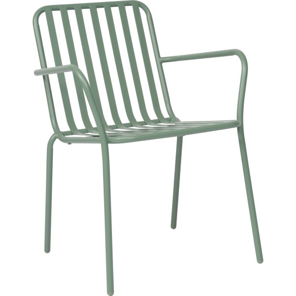OUTDOOR Havemøbelsæt, 1 bænk, 2 stole+hynder, Grøn