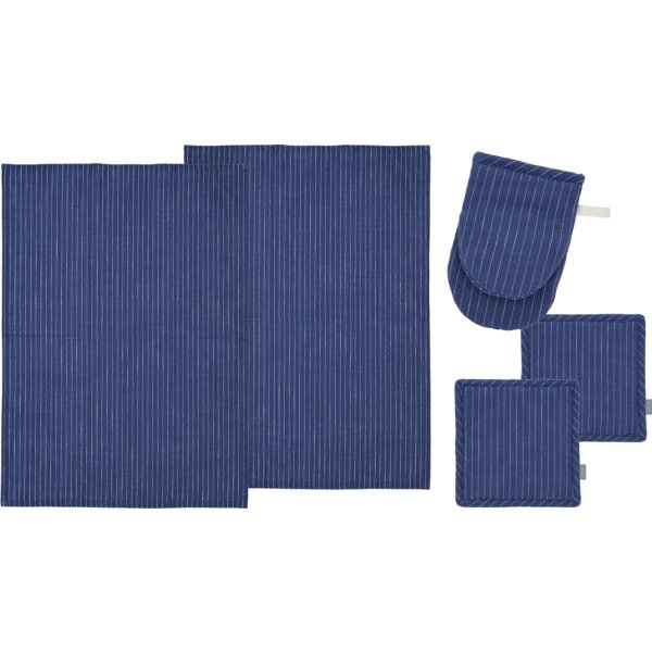 Södahl Line tekstilsæt, 5 dele, blå