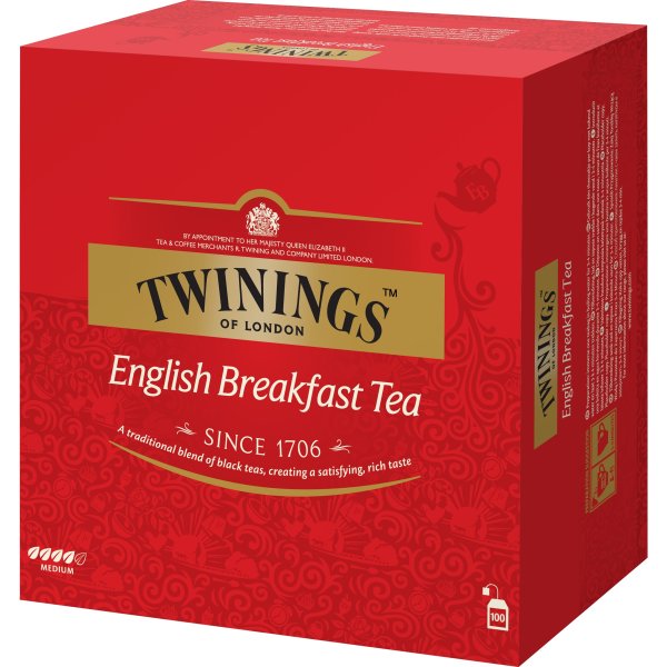 Twinings English Breakfast, 100 breve