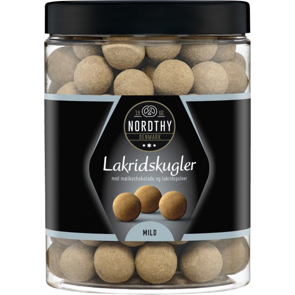 Nordthy Milde Lakridskugler med chokolade, 600g