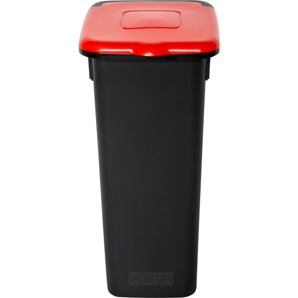 Style papperskorg med lock, 20 L, röd