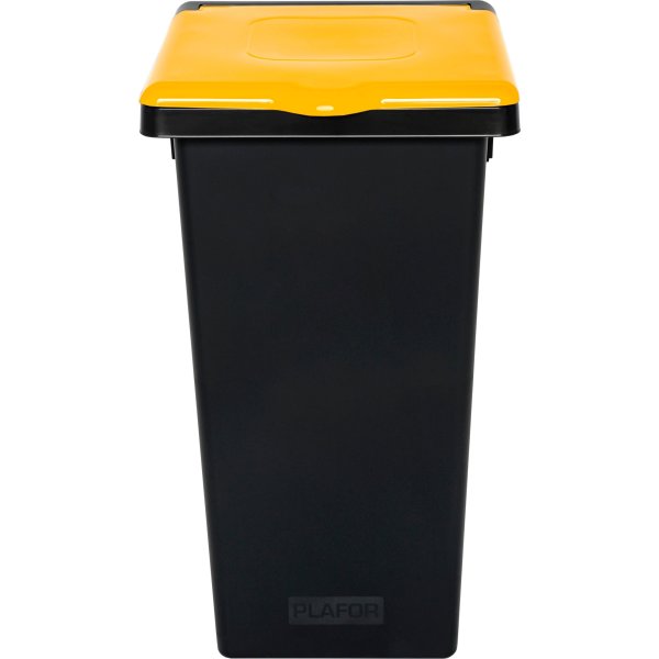 Style papperskorg med lock, 53 L, gul