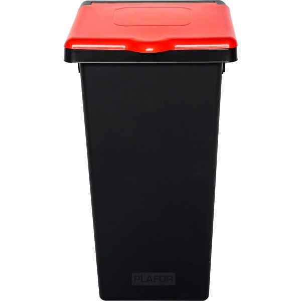 Style affaldsspand m/låg, 53 L, rød