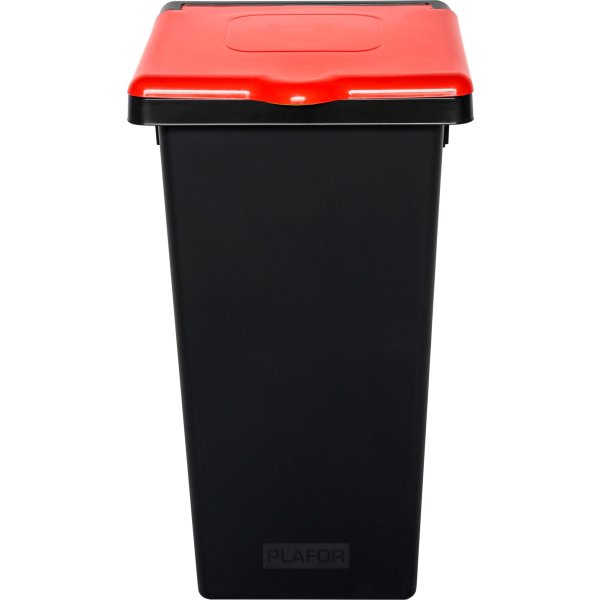 Style papperskorg med lock, 53 L, röd