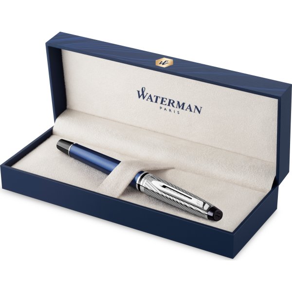 Waterman Expert Deluxe Metallic Blue Fyldepen | M