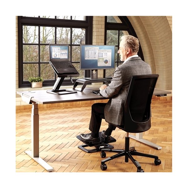 Fellowes Hana monitor stander m. USB-porte, sort