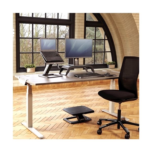 Fellowes Hana monitor stander m. USB-porte, sort