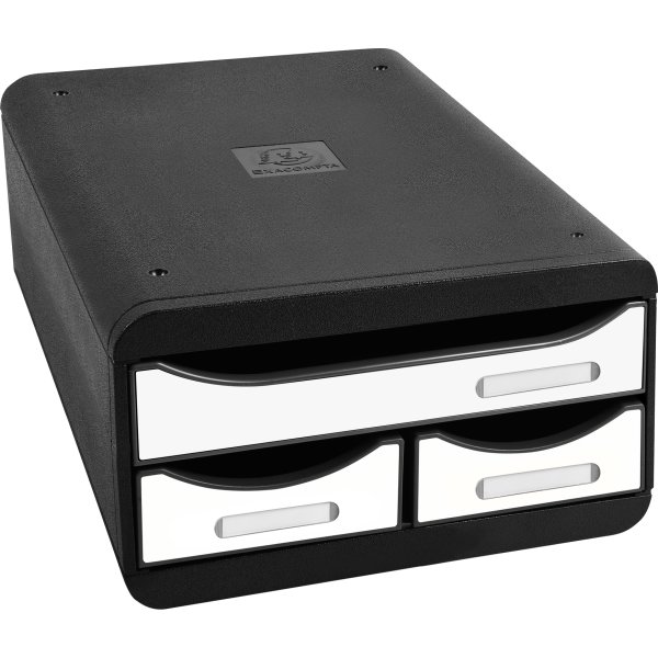 Exacompta Small-Box Skuffekabinet, sort/hvid