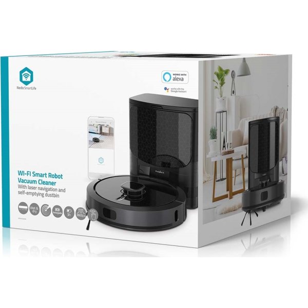 Nedis SmartLife WIFIVCL002CBK Robotstøvsuger, sort